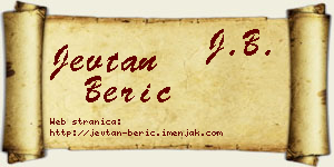 Jevtan Berić vizit kartica
